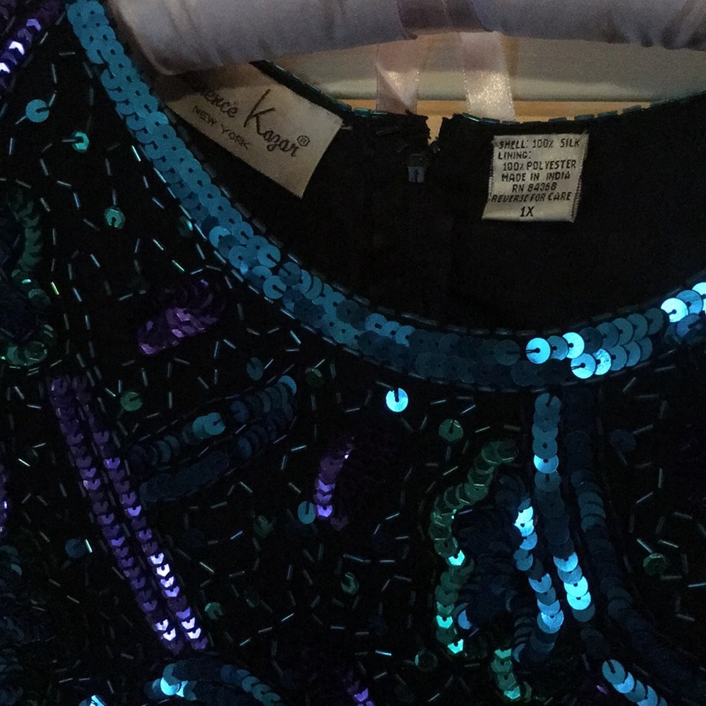 Vintage Lawrence Kazar Sequence Top - image 4